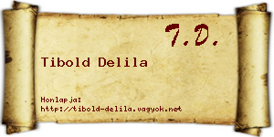 Tibold Delila névjegykártya